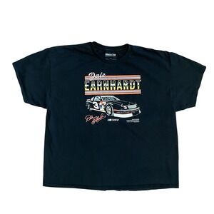 NASCAR Dale Earnhardt Racing Car Graphic Tee Black T-Shirt XXXL 3XL Cotton‎ 3